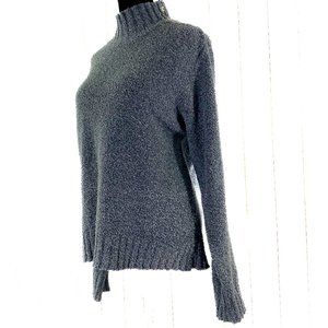 Columbia Brand || Women's Heathered Gray Comfy Ribbed Turtleneck Sweater Shirt L